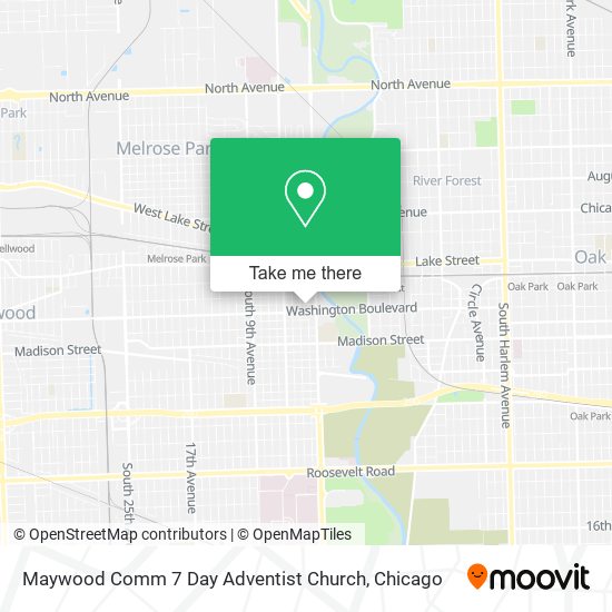 Maywood Comm 7 Day Adventist Church map