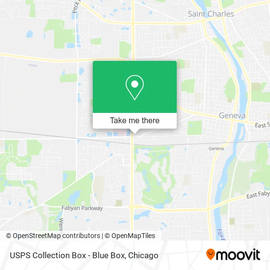 USPS Collection Box - Blue Box map