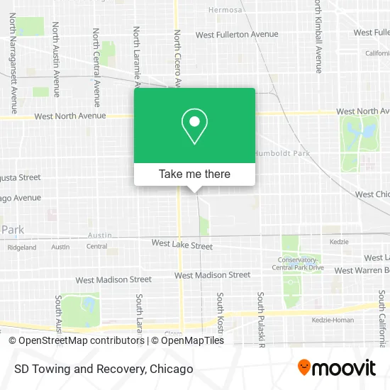 Mapa de SD Towing and Recovery