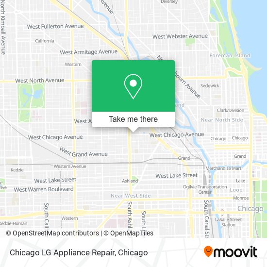 Chicago LG Appliance Repair map