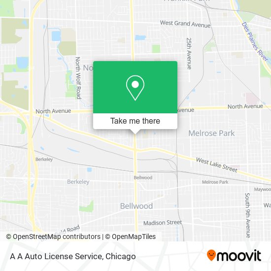 A A Auto License Service map