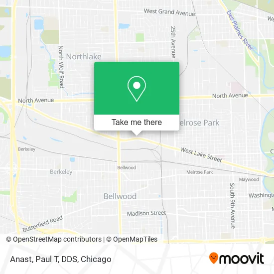 Anast, Paul T, DDS map