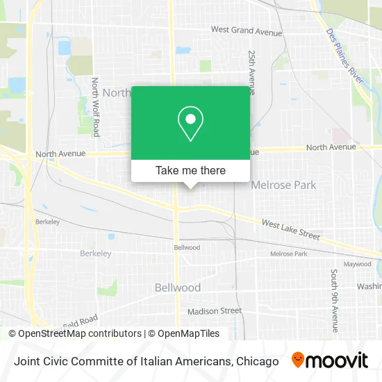 Mapa de Joint Civic Committe of Italian Americans