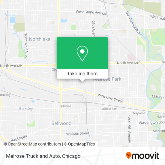 Mapa de Melrose Truck and Auto