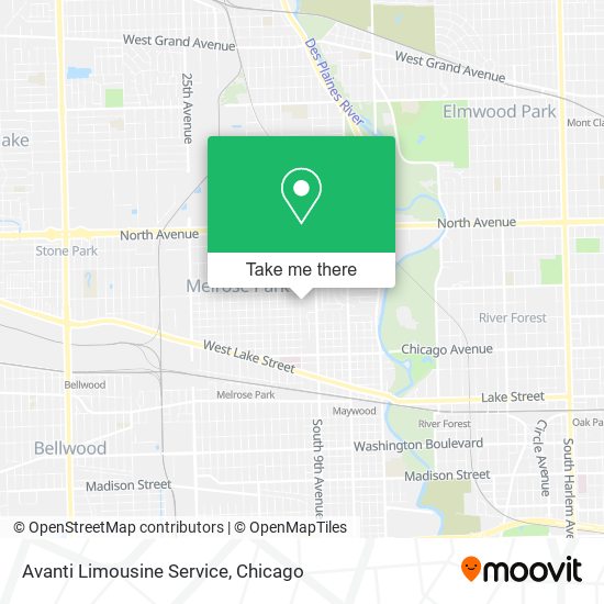 Mapa de Avanti Limousine Service