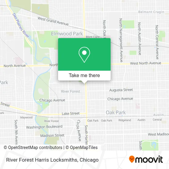 River Forest Harris Locksmiths map