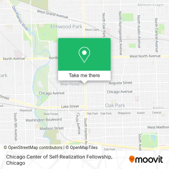 Chicago Center of Self-Realization Fellowship map
