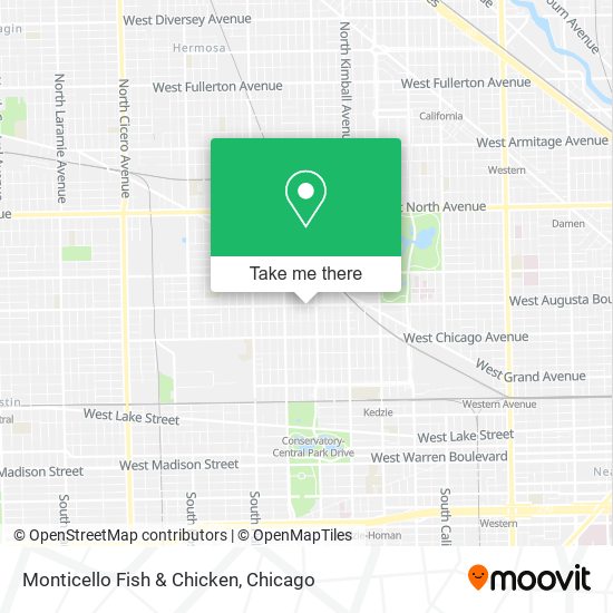 Mapa de Monticello Fish & Chicken
