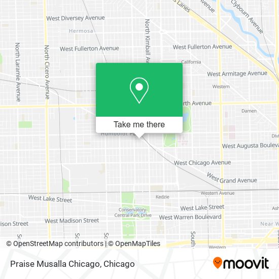 Praise Musalla Chicago map