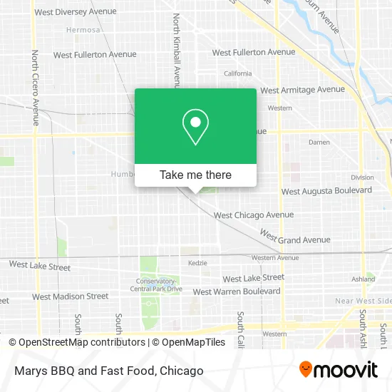 Marys BBQ and Fast Food map