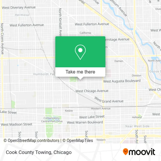 Cook County Towing map
