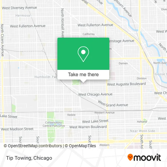Tip Towing map