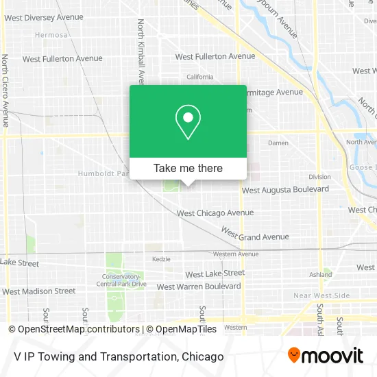 V IP Towing and Transportation map