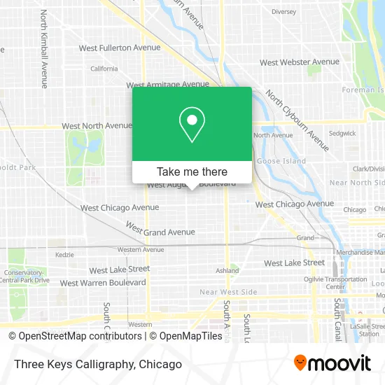 Three Keys Calligraphy map