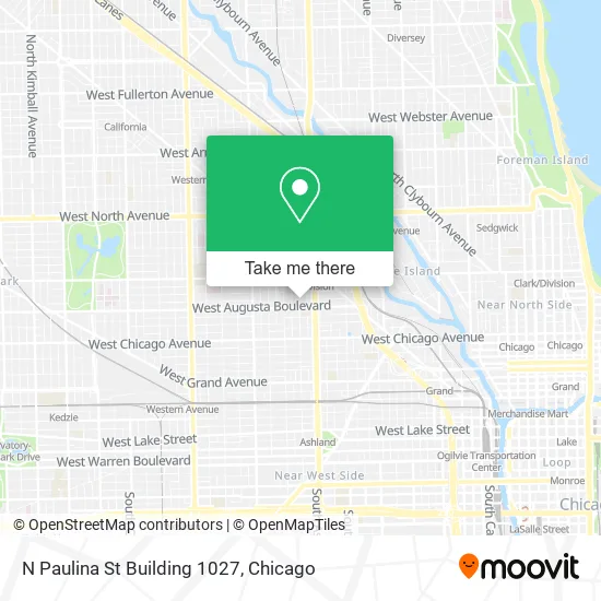 N Paulina St Building 1027 map
