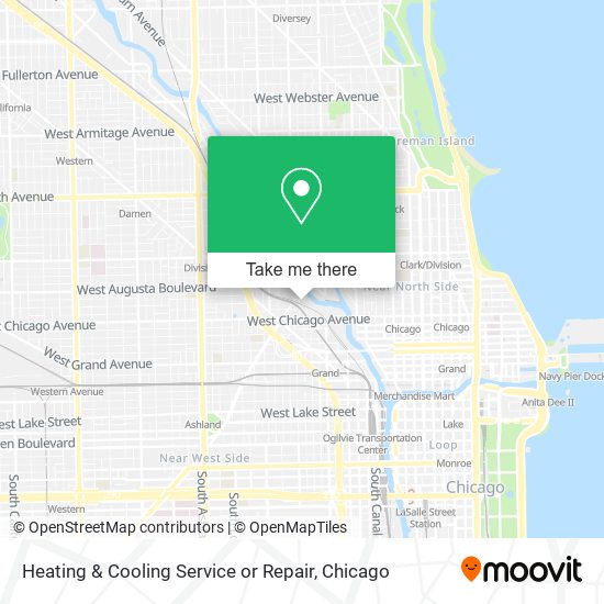 Heating & Cooling Service or Repair map