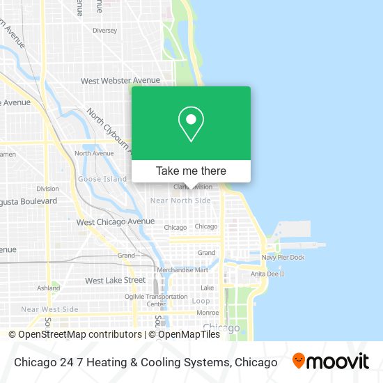 Chicago 24 7 Heating & Cooling Systems map