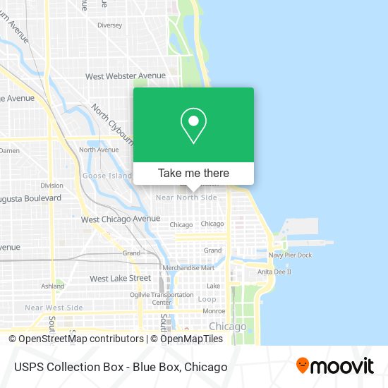 USPS Collection Box - Blue Box map