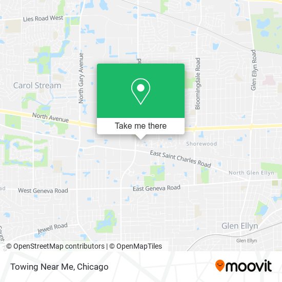 Mapa de Towing Near Me