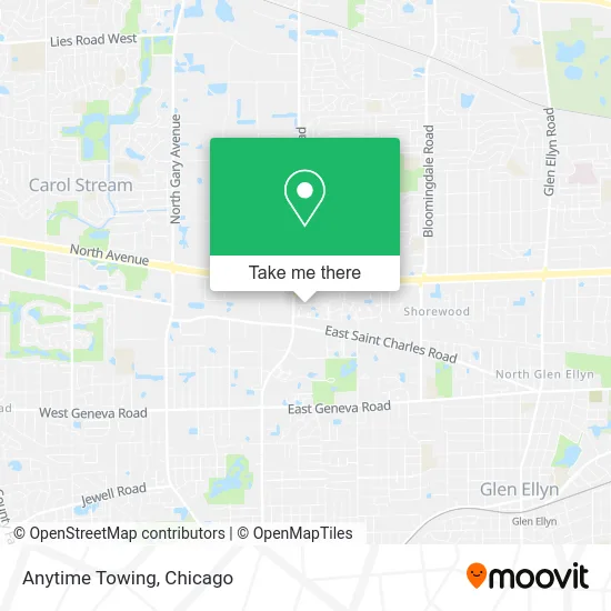 Anytime Towing map