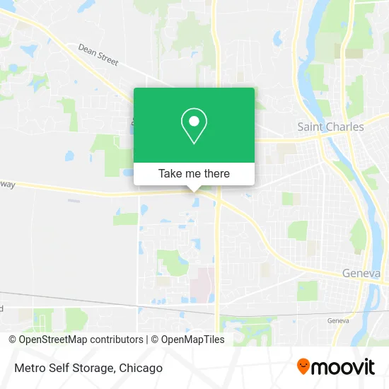 Metro Self Storage map