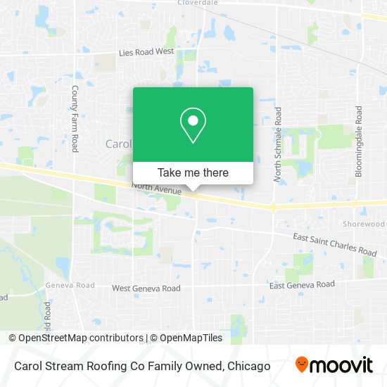Carol Stream Roofing Co Family Owned map