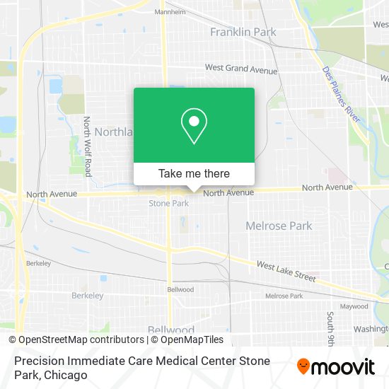 Mapa de Precision Immediate Care Medical Center Stone Park