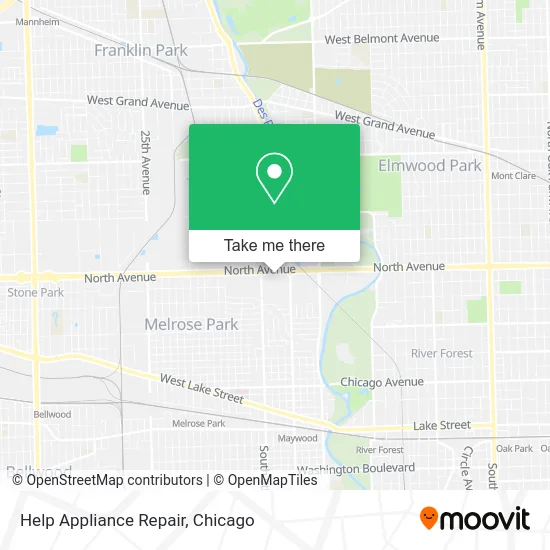 Help Appliance Repair map