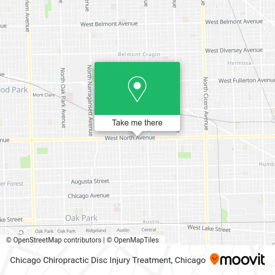 Chicago Chiropractic Disc Injury Treatment map