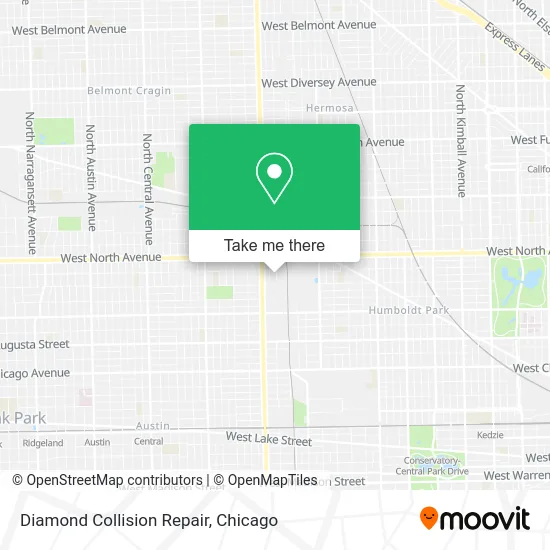Diamond Collision Repair map