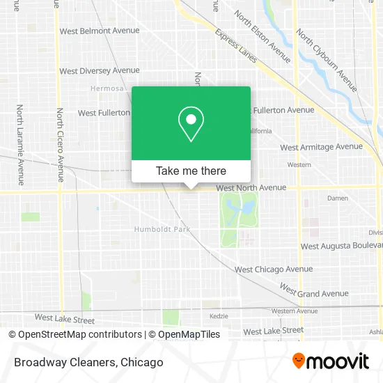 Broadway Cleaners map