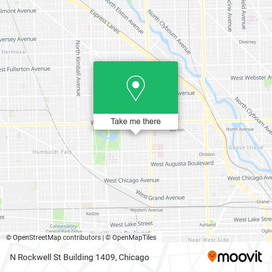 N Rockwell St Building 1409 map