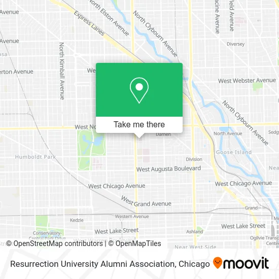 Resurrection University Alumni Association map