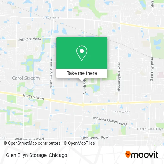 Glen Ellyn Storage map