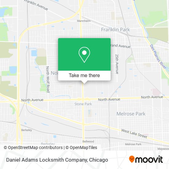 Mapa de Daniel Adams Locksmith Company