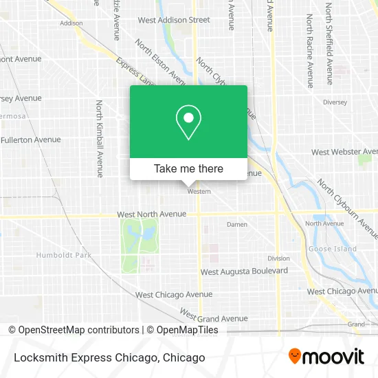 Locksmith Express Chicago map