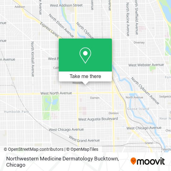 Northwestern Medicine Dermatology Bucktown map