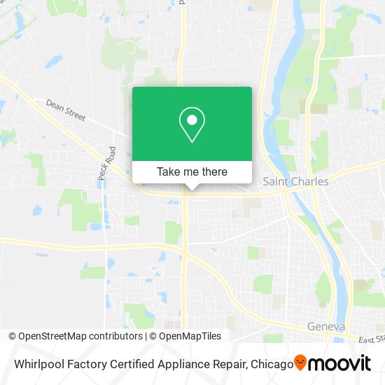 Mapa de Whirlpool Factory Certified Appliance Repair
