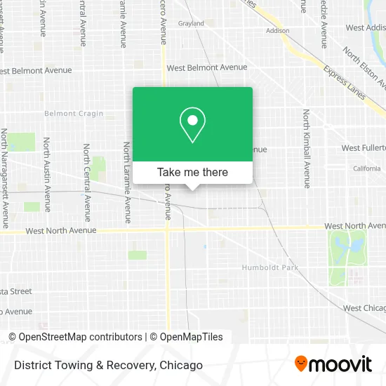 District Towing & Recovery map