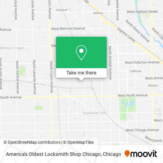 Mapa de America's Oldest Locksmith Shop Chicago