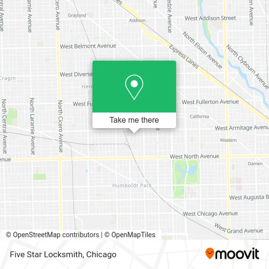 Five Star Locksmith map
