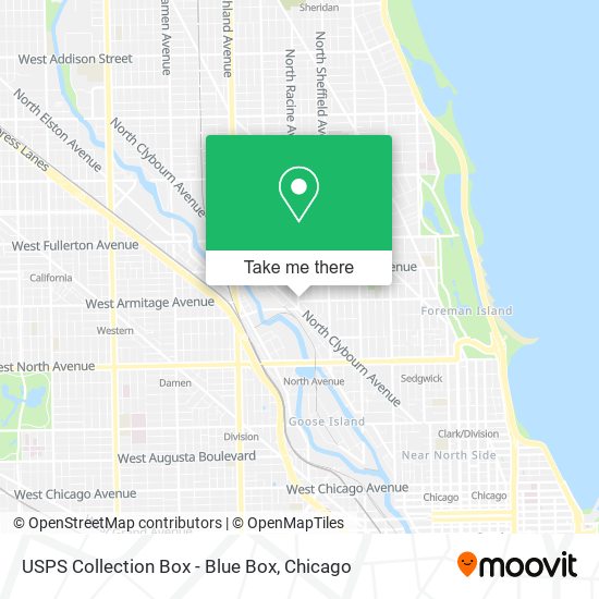 USPS Collection Box - Blue Box map