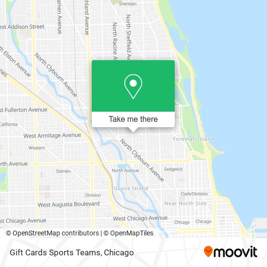 Gift Cards Sports Teams map