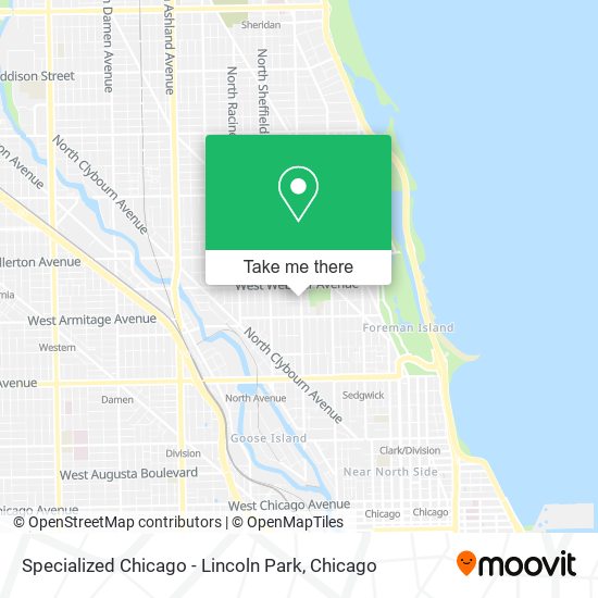 Specialized Chicago - Lincoln Park map