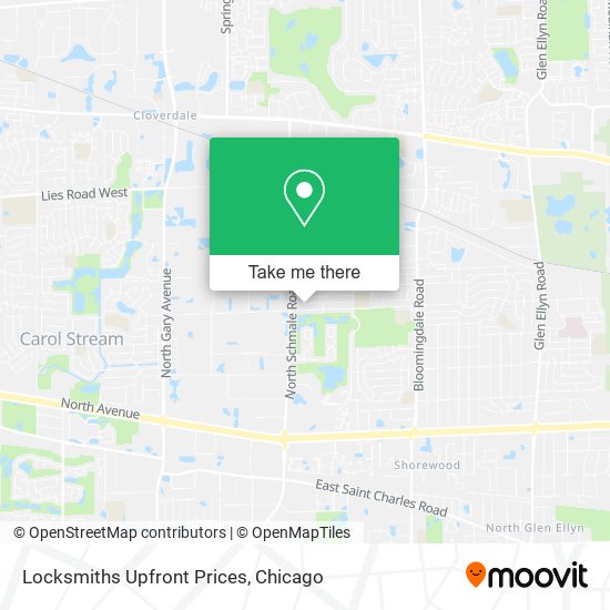 Locksmiths Upfront Prices map
