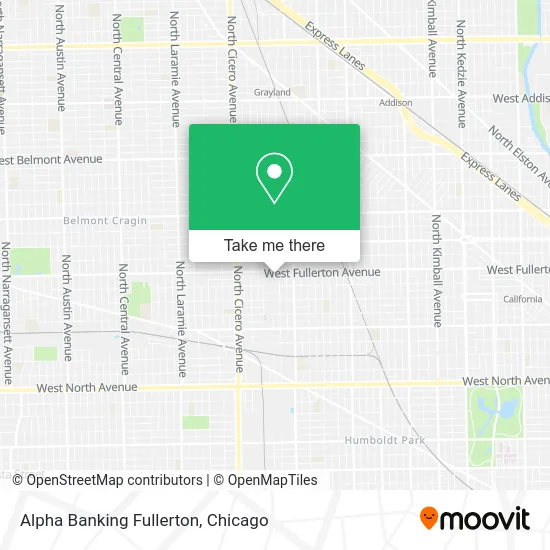 Alpha Banking Fullerton map