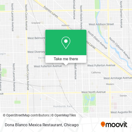 Mapa de Dona Blanco Mexica Restaurant