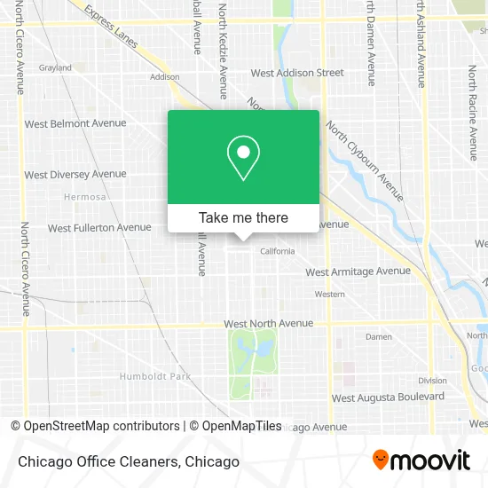 Chicago Office Cleaners map