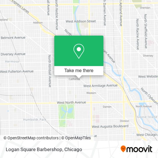 Logan Square Barbershop map