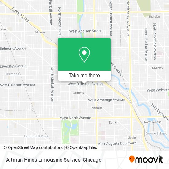 Altman Hines Limousine Service map